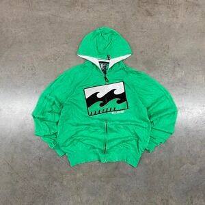 Green Billabong zip‎ up hoodie